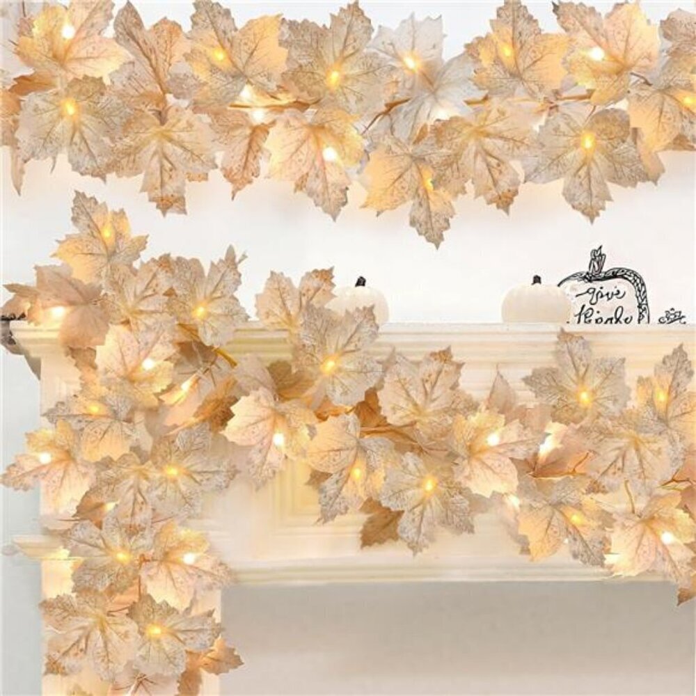 Fall Garland with Lights 3 Pack – Thanksgiving Decor